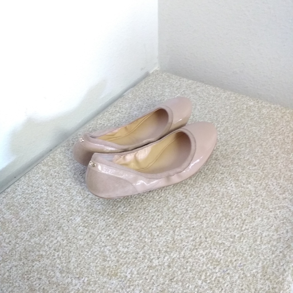 Cole Haan Cream Patent Leather Ballet Flat